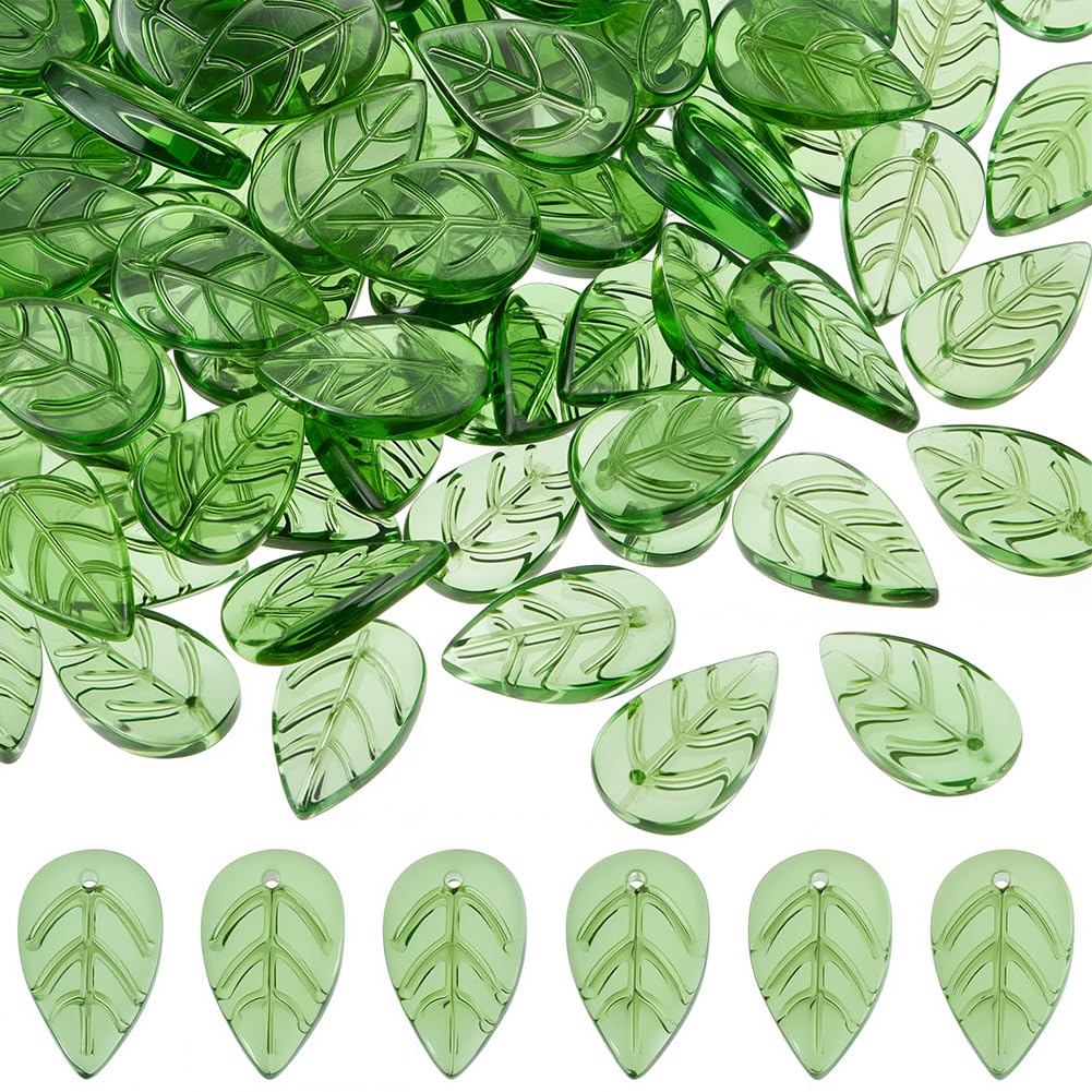 Perles en verre soufflé feuilles cristal pour fabriquer des cadeaux de bijoux