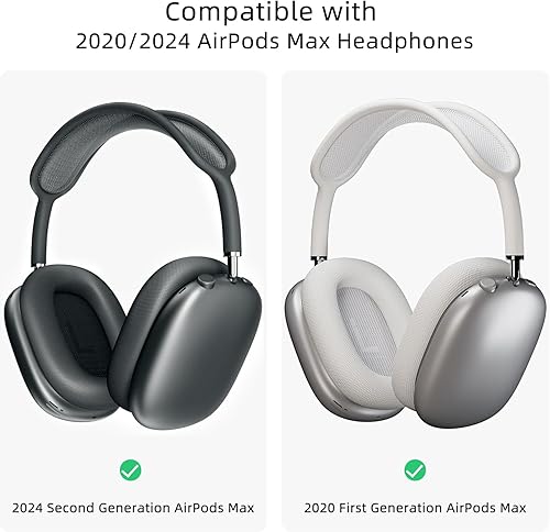 Miniatura 2 de MONOCARBON Funda de fibra de carbono real para AirPods Max (2024/2020), cubierta dura protectora de grado militar para auriculares Apple, mate Oro