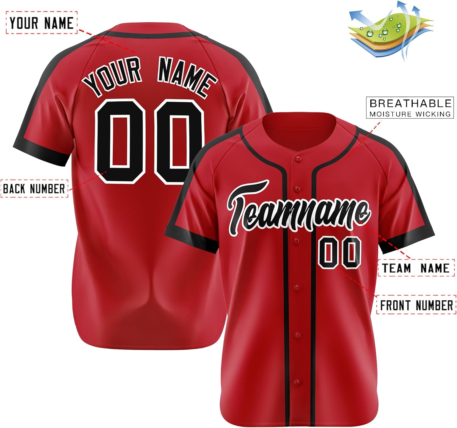 Custom Baseball Jerseys Short Sleeves Athletic Shirt Personalized Team Names Numbers and Logos for Adults Youth Kids - Image 3