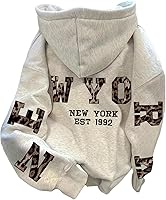 RoseSeek Women's Leopard Print Graphic Hoodie - Thermal Long Sleeve Pullover Sweatshirt for Casual Comfort