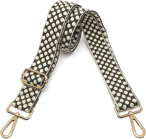 Miniatura 75 de Kolti Correa de repuesto para bolso, bolso cruzado a rayas anchas ajustables Hebilla de oro-04