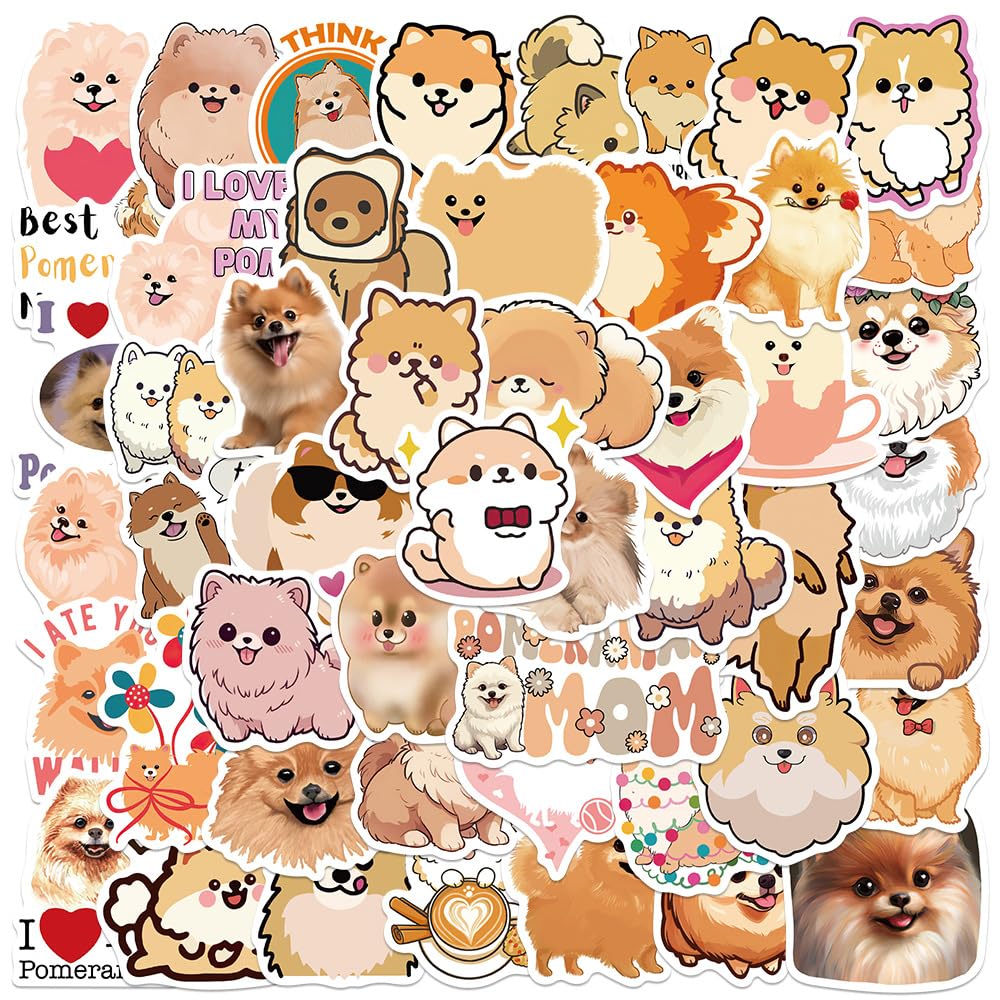 Pegatinas de perro Pomerania impermeables para proteger contra arañazos
