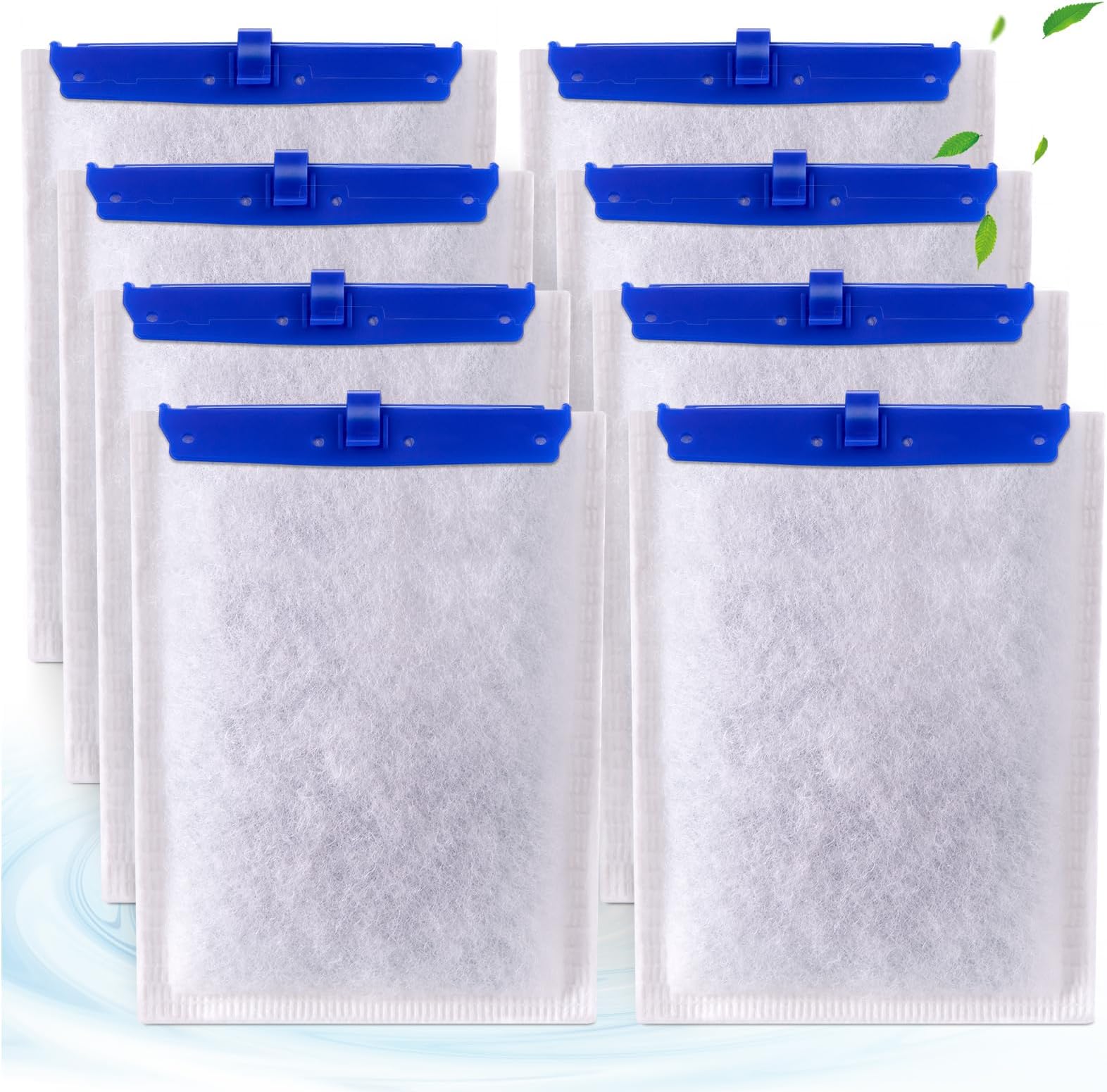 xbbwmrs 8-Pack Large Replacement Filter Cartridges Compatible with Tetra Whisper Bio-Bag Filters Large Aquarium Filter Cartridges for Whisper 20i/40i IQ20/30/45/60 PF20/30/40/60 Power Filters