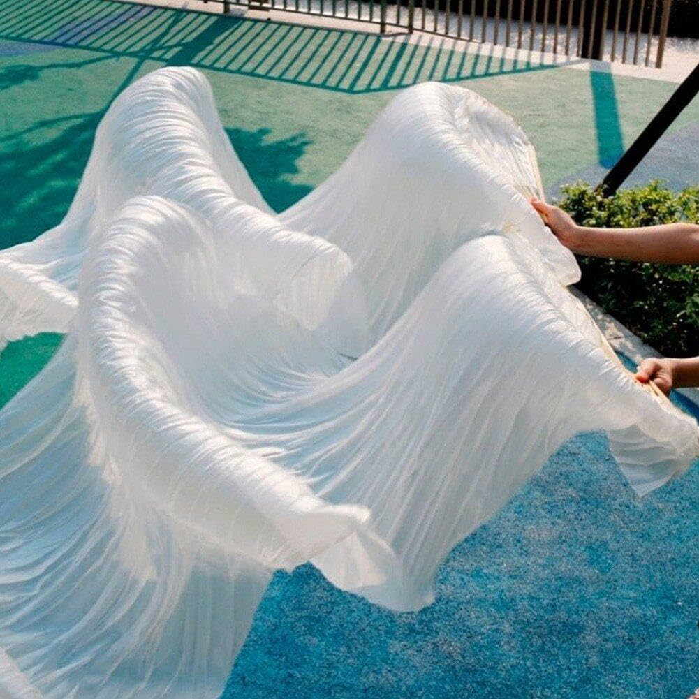 Silk Belly Dance Fan Dance Dance Veils Fans Long Sinistra+Performance della Festa Destra Fans Lunghi 180 Cm