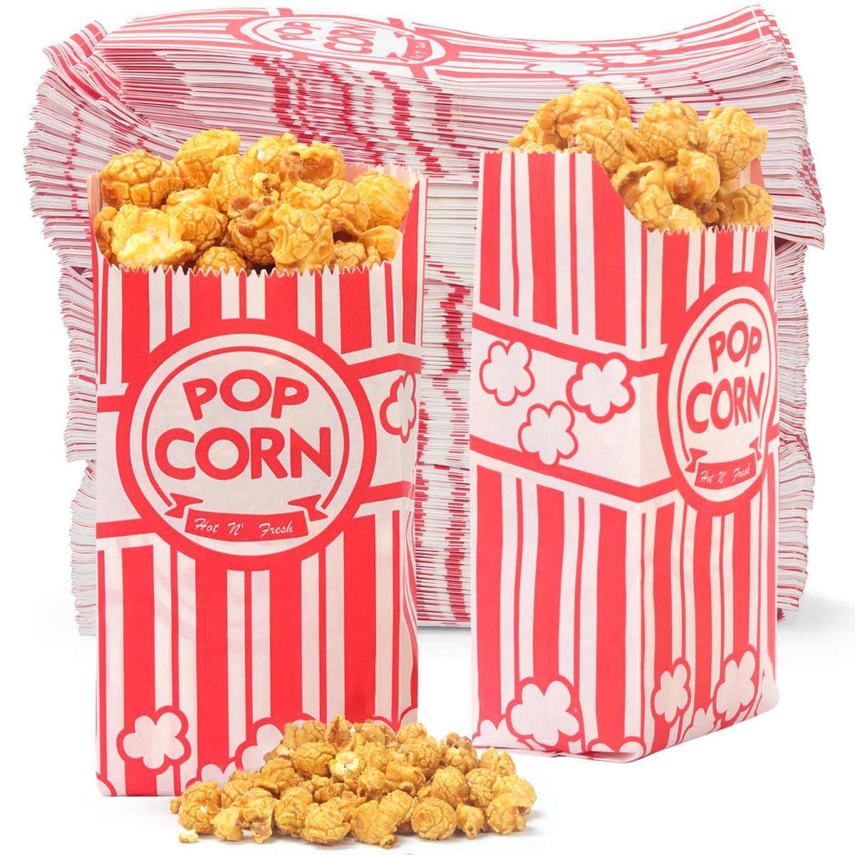 300 Stück Popcorn-Tüten, 28 g, 60 g/m², fettdicht, Papier-Popcornbeutel, Großpackung für Party, einzelne Portionen für Popcorn-Maschinen, Filmabende, Party und Takeout