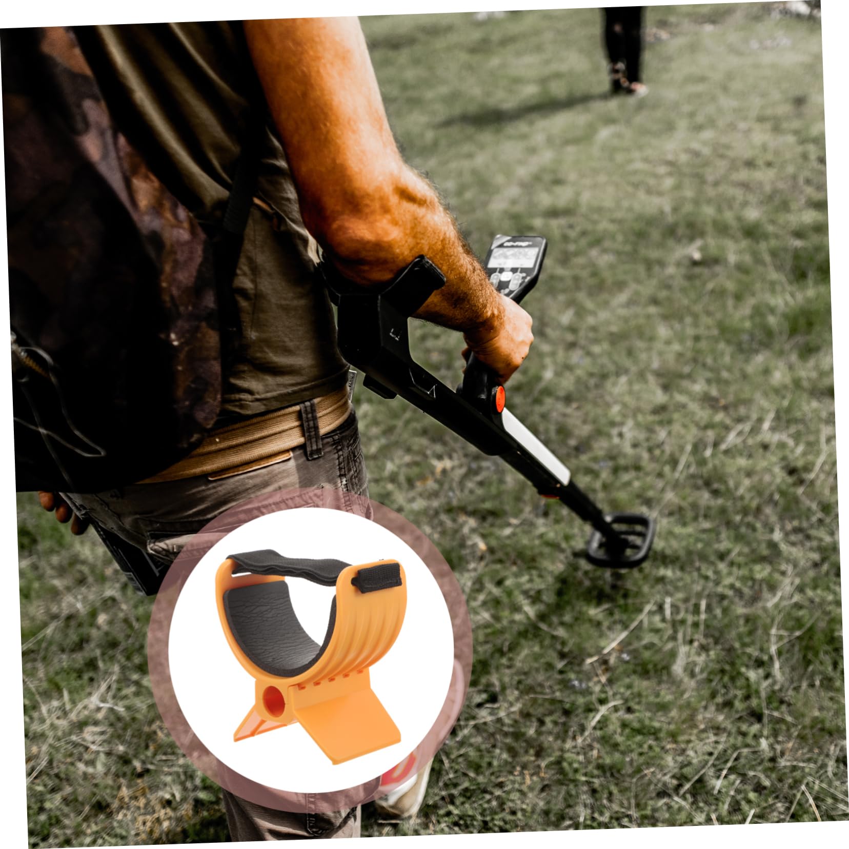 Supporto per Metal Detector Portatile Giallo, Accessorio Maneggevole