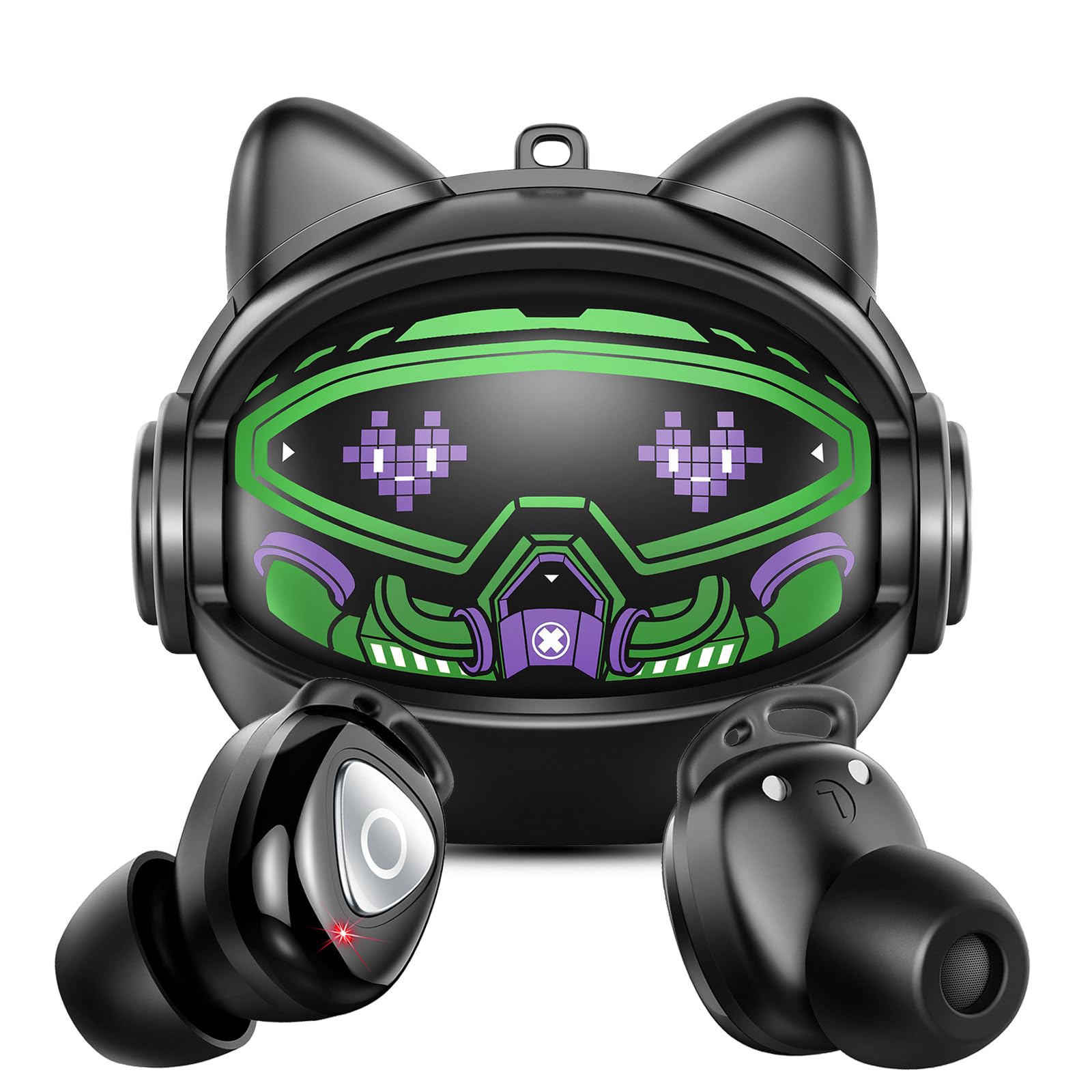 Bluetooth Kopfhörer, In Ear Kopfhörer Kabellos Rotierendes Ladecase, 40Std | Bluetooth 5.4 Earbuds, 3 Wechselbare Design-Panels, Tiefer Bass, 4 Mic ENC Noise Cancelling, IP7 wasserdicht Ohrhörer Schwarz