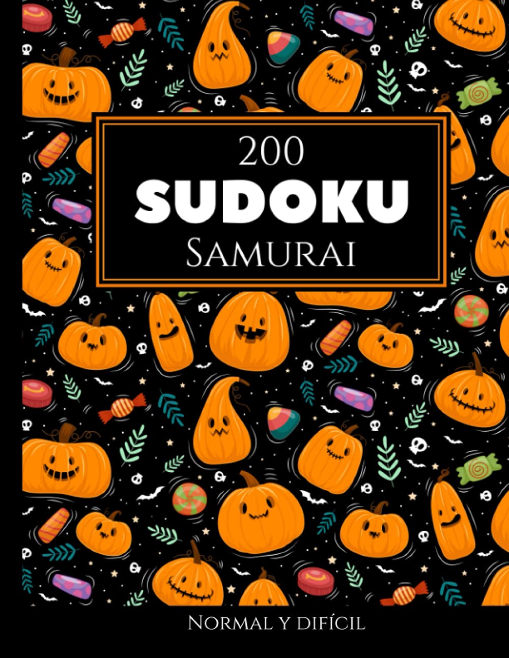 200 Sudoku Samurai normal y difícil Vol. 9: con soluciones y rompecabezas adicionales