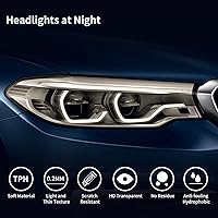 Vista 4 de Película de tinte para faros traseros de automóvil, 2 unidades de 12 x 48 pulgadas, lámina de vinilo autoadhesiva para luz antiniebla