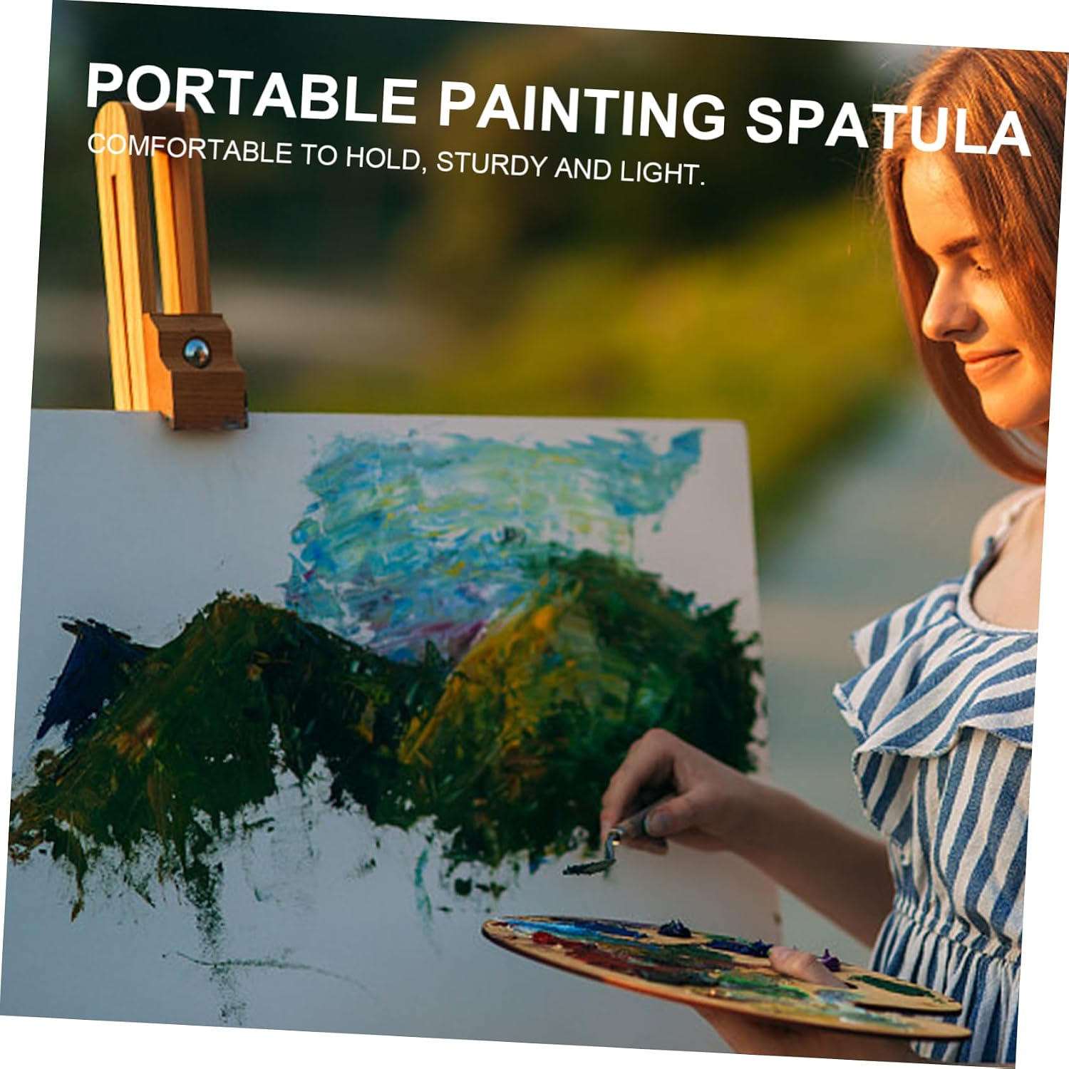 7pcs Stainless Steel Palette Knife Oil Painting Mixing Spatula Wooden Handle for Artists and Hobbyists for Acrylics and Oil Paints