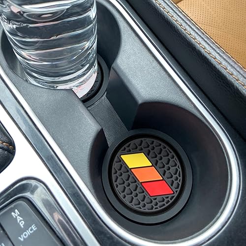 Miniatura 2 de MOCHENT Portavasos para accesorios Toyota Tacoma TRD 4Runner Tundra Rav4 Highlander, estilo retro clásico Tri-Color Inserto Interior Coaster (2.75