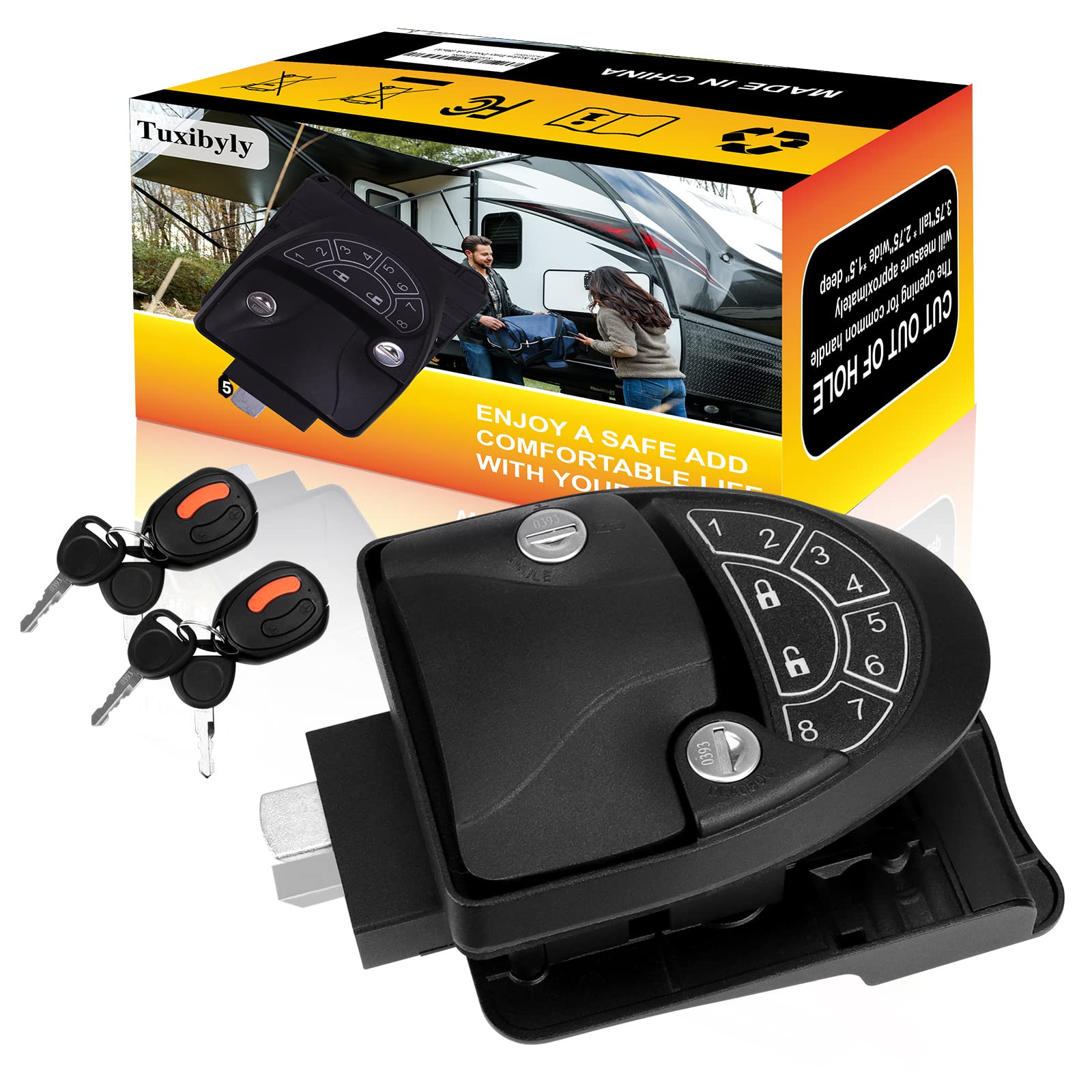 Buy Tuxibyly RV Keyless Entry Door Locks RV Door Latch Integrated