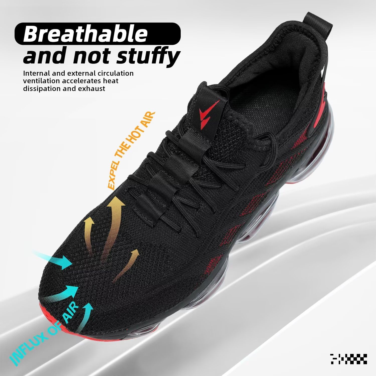 Men's Air Cushion Running Shoes Breathable Tennis Basketball Sneakers Non Slip Workout Casual Sport Shoes Gym Training Comfortable Fashion Shoes