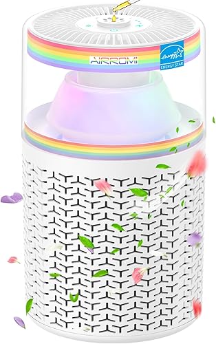 AIRROMI Purificador de aire para mascotas para el hogar y el dormitorio, filtro de carbón activado HEPA, elimina la caspa y el olor de las mascotas,