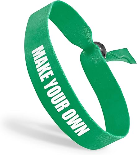 Miniatura 6 de Pulseras de tela personalizadas con cuentas ajustables  Personaliza con texto y logotipos  Pulseras de poliéster estilo festival  Perfectas para