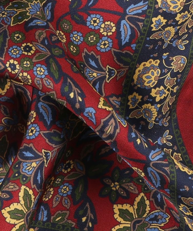 Image of Italian 100% Silk Pocket Square, Premium Small Batch Accessory for Men, 32x32 cm (12.5''x12.5''), One Side Print