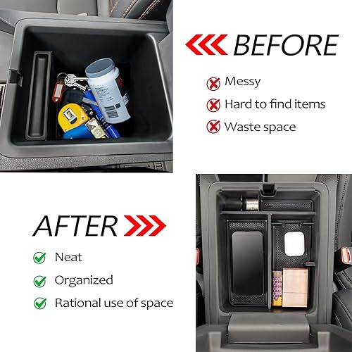 Miniatura 5 de Neepiar Bandeja organizadora de consola central compatible con Honda Pilot Sport 2023 2024EX-LTrailSportTouringElite Bandeja de inserción, caja de