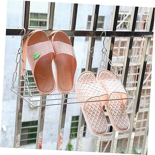 Miniatura 5 de Cabilock 2 perchas de acero inoxidable barandilla de metal para secadora de ropa percha de ropa estante de lavandería balcón al aire libre interior