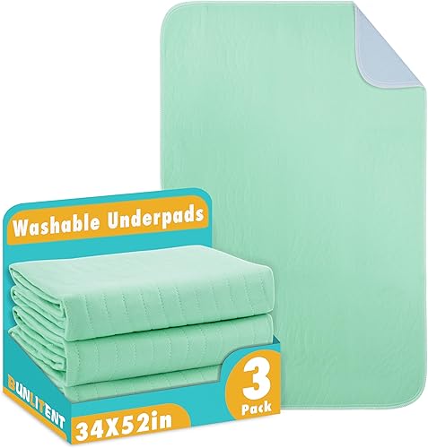 Miniatura 8 de Almohadillas lavables, 36 x 38 pulgadas, paquete de 4 almohadillas reutilizables de gran absorción para incontinencia para niños, adultos, ancianos