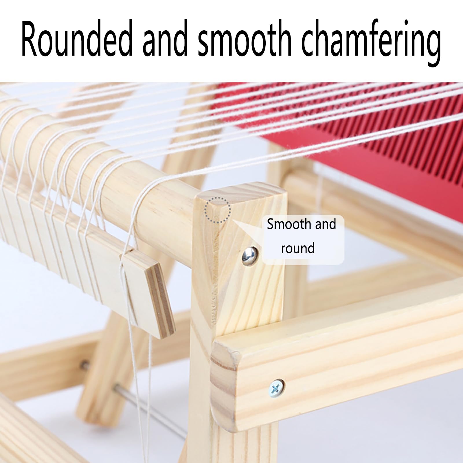MObyat Tisch-Webstuhl-Set Aus Holz, DIY-Handstrick-Webmaschine, Erhältlich In Verschiedenen Größen, Einstellbare Spannung Der Vertikalen Linien, Abgerundete Und Glatte Abgeschrägte Kanten
