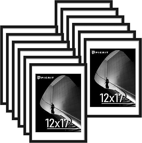 Miniatura 45 de Picrit - Juego de 12 portarretratos de 5 x 7 pulgadas para colgar en la pared o exhibir sobre una mesa, para fotos de 4 x 6 con paspartú o 5 x 7