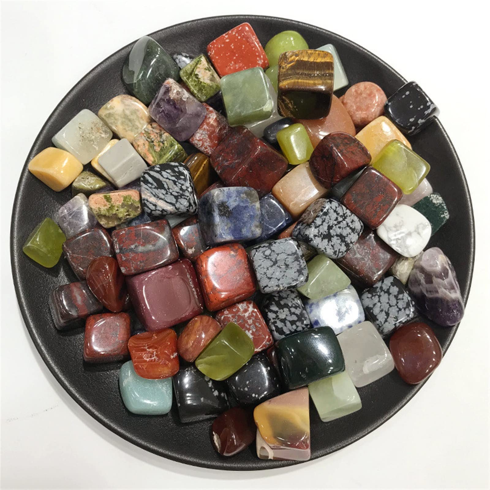 Piedra de Cristal de Cuarzo Mezclado Natural de 500g, espécimen de Grava de Roca, decoración de Tanque, Piedras Naturales y Obelisco
