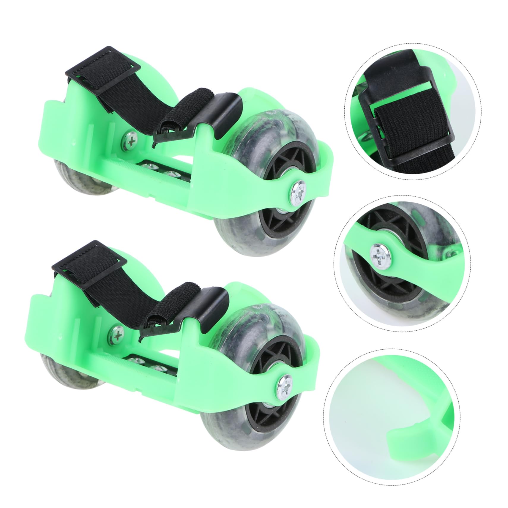 VICASKY 1Pair Adjustable Light Up Skate Roller Shoes for Glittery Design Durable Wear Resistant Present for Boys Outdoor Fun