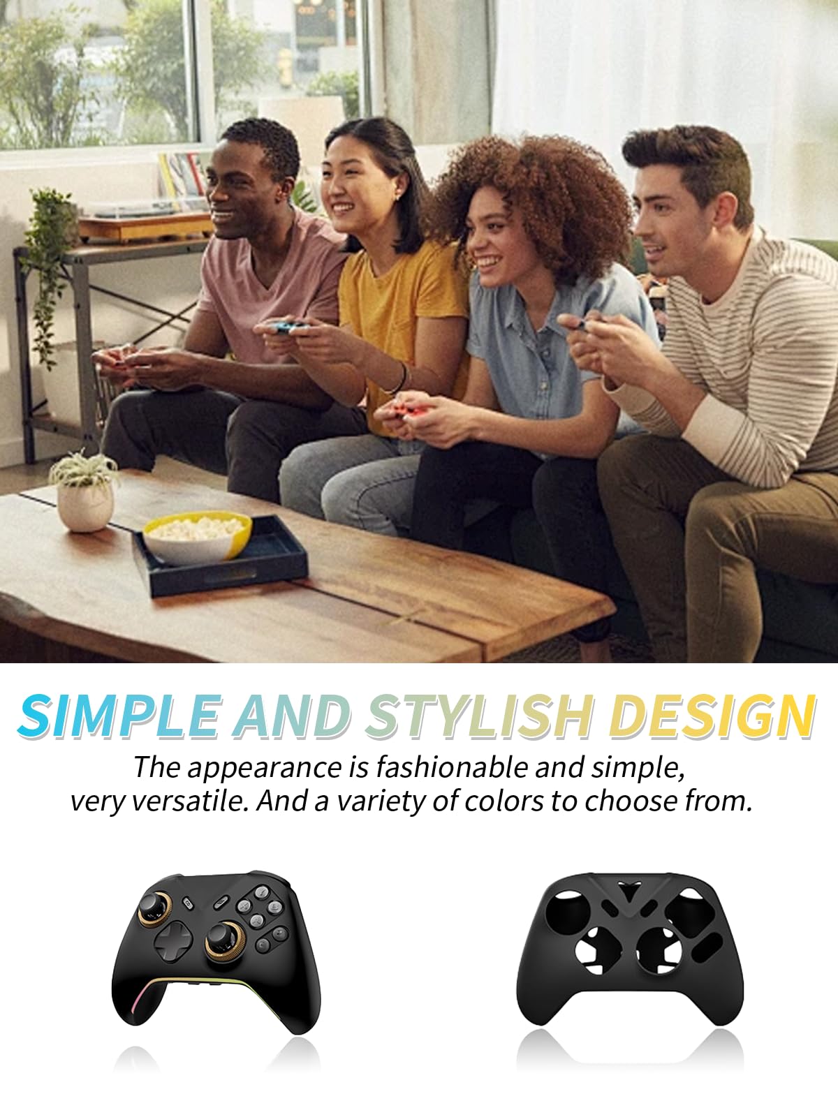 Etui ochronne do FLYDIGI Vader 5 Pro Game Controller, yystao silikonowe etui kompatybilne z FLYDIGI Vader5 Pro, z ulepszonym uchwytem i kompleksową funkcją ochronną, czarne