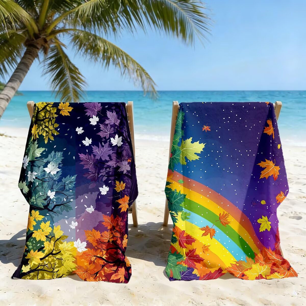 Ręcznik plażowy 80 x 160 cm, ręcznik gimnastyczny z mikrofibry szybkoschnący zestaw 2 ręczników plażowych, lekki kompaktowy ręcznik z mikrofibry duży do podróży, prezent dla mężczyzn prezent dla