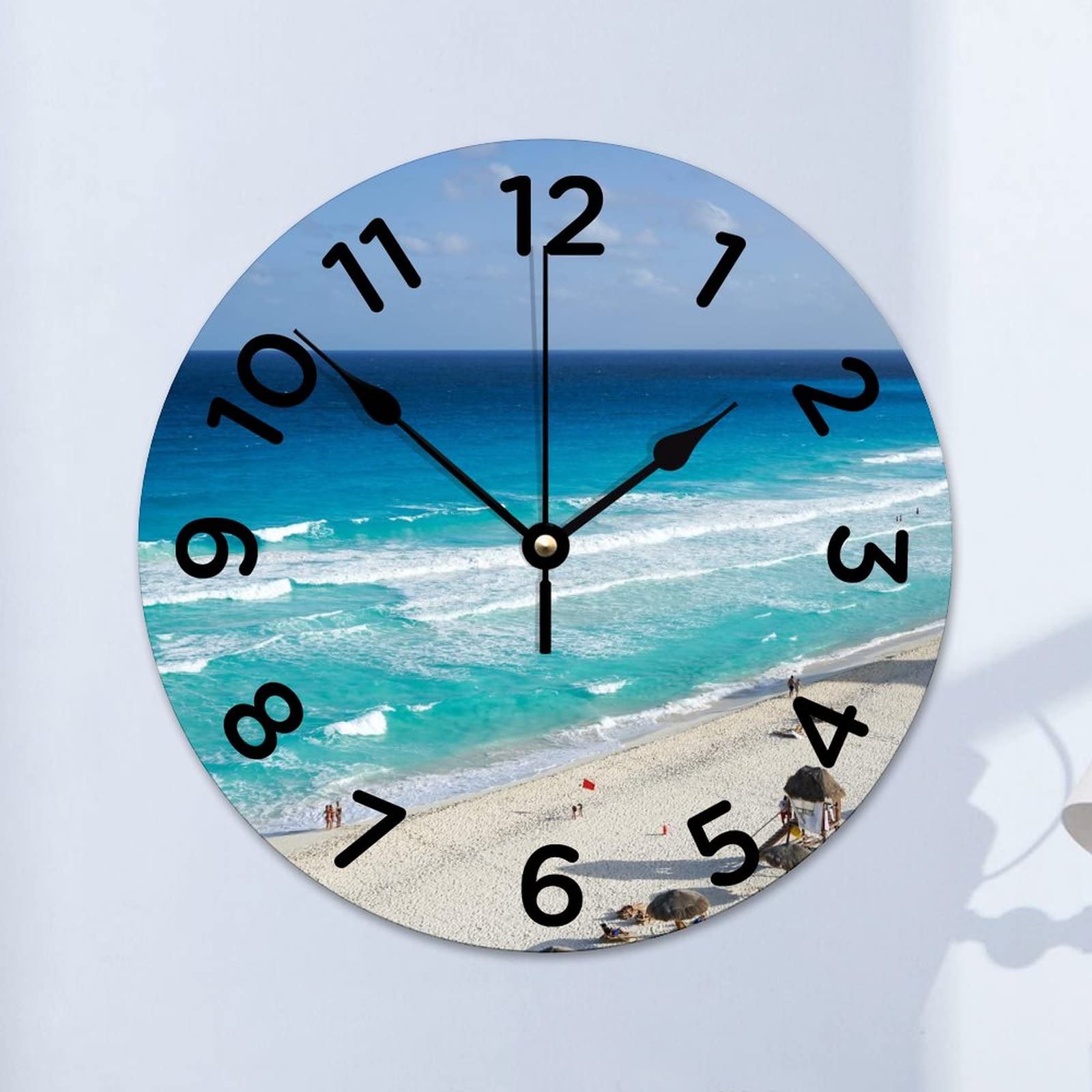 Horloge murale mexicaine silencieuse grand format décoration salon et cuisine à piles
