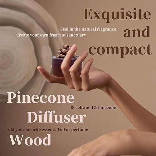 Miniatura 7 de Difusor pasivo de piña Paquete de 2 difusores de aceite esencial de materiales naturales, necesarios para espacios pequeños, aromaterapia para