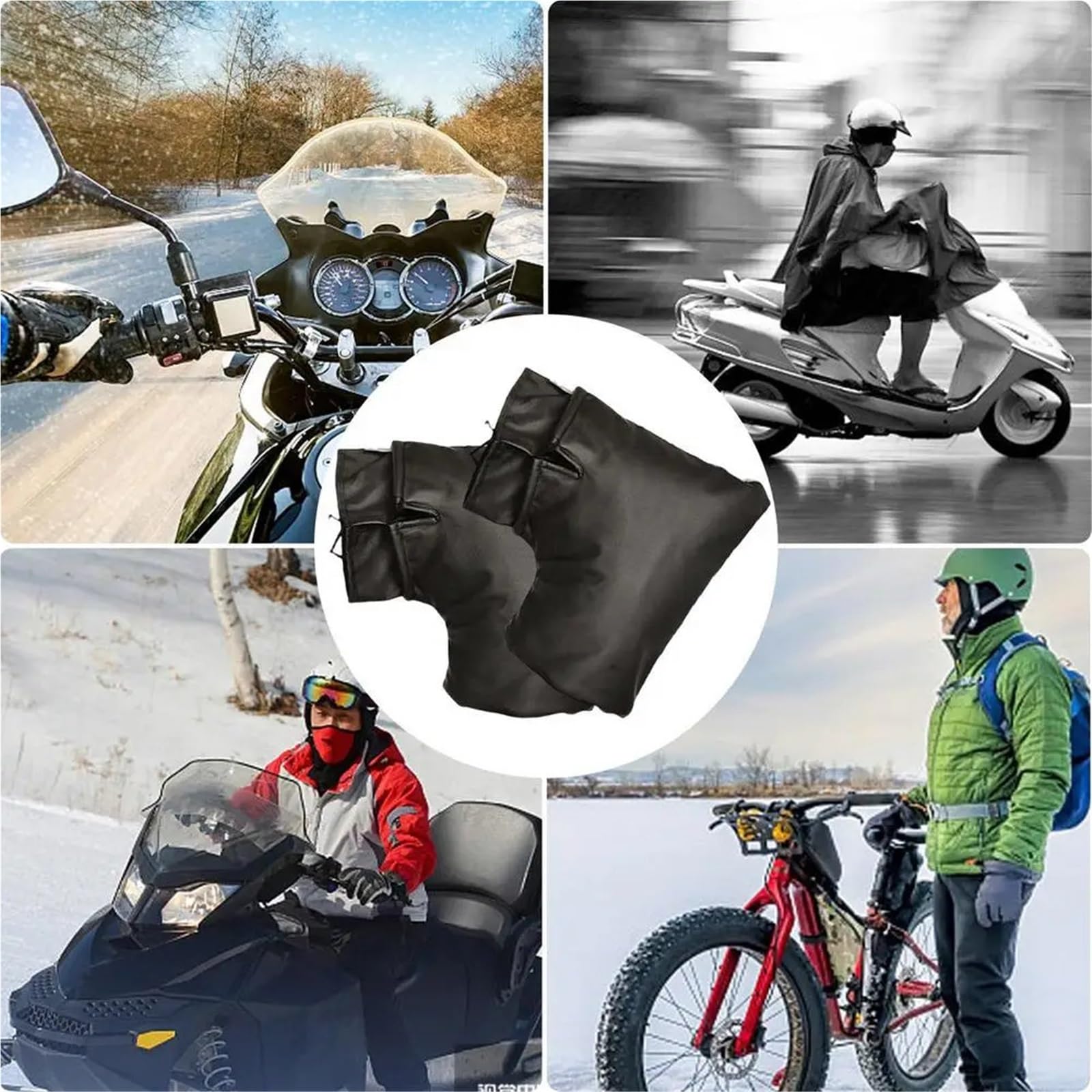 Rękawiczki na kierownicę, Rękawiczki motocyklowe na kierownicę roweru szosowego Ogrzewacze do rąk z osłonami termicznymi