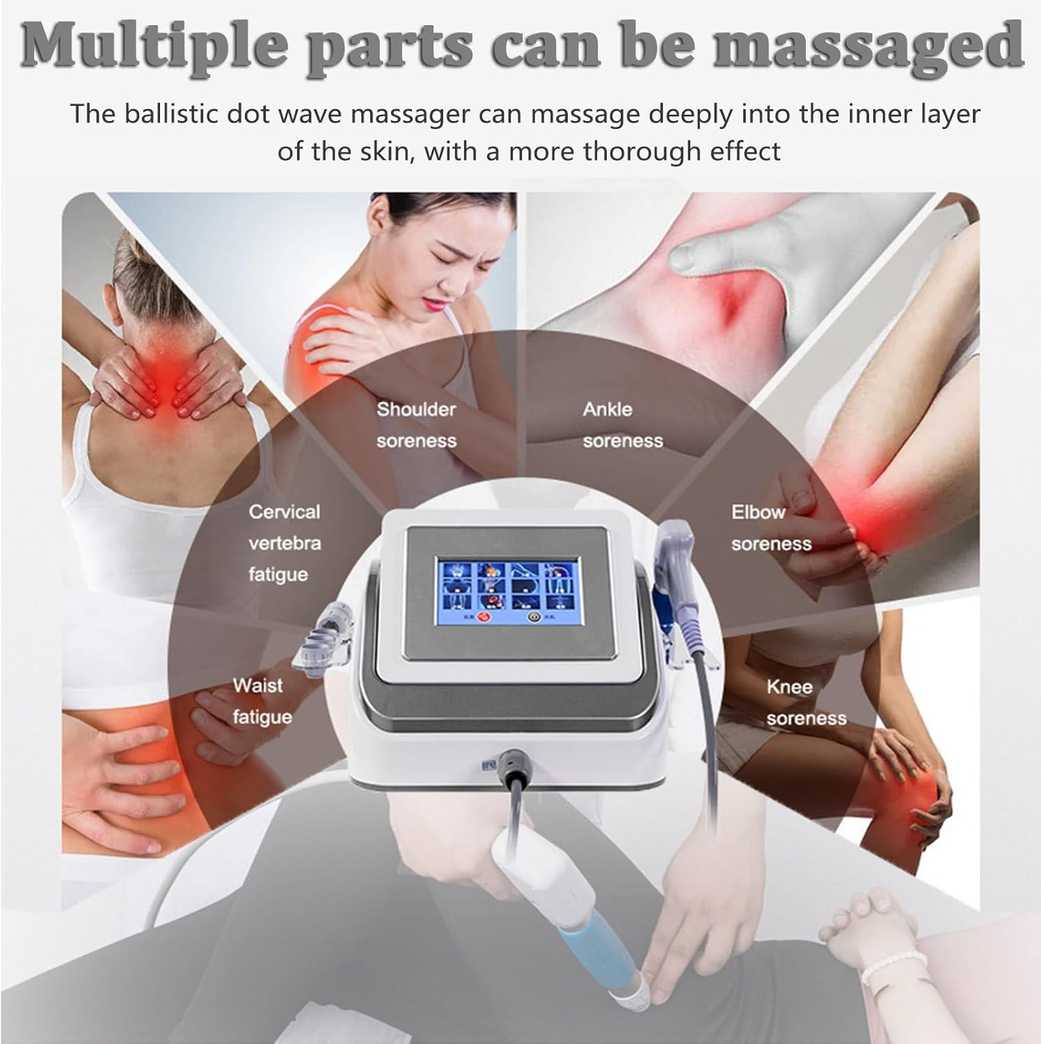 Shockwave Therapy Machine Professional,0.5-8 Bar Shockwave Therapy Device Pain Relief,Muscle Pain Relief Massager,Non-Invasive No Side Effects,Blue
