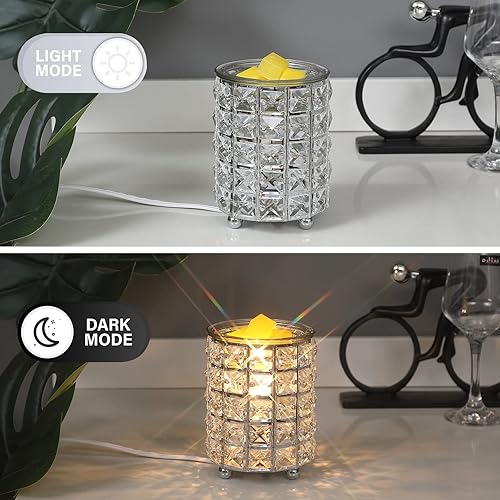 Miniatura 5 de Calentador de cera de cristal de hierro forjado, quemador de aceite eléctrico, cera derretida para el hogar, cocina, sala de estar, dormitorio, spa