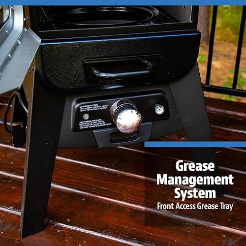 Miniatura 9 de Pit Boss Grills PBV3A1 Ahumador eléctrico, Blue Hammertone, 684 pulgadas cuadradas