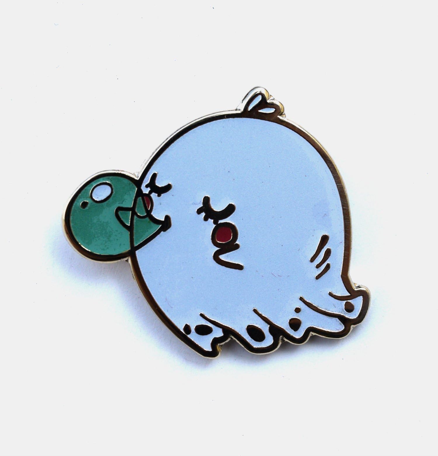 Vuduberi Blue Bubble Variant Bubblegum Ghost Enamel Pin