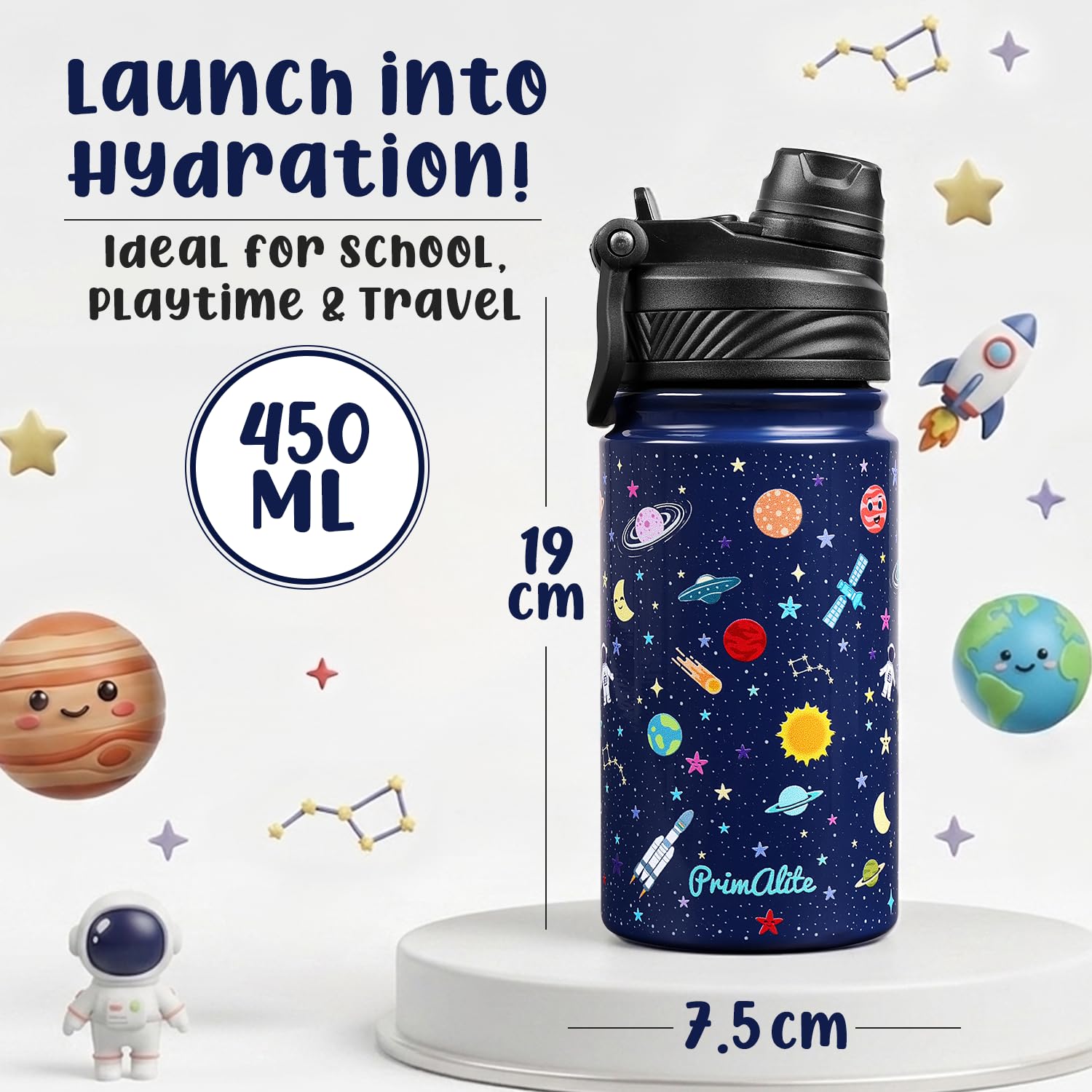 Primalite Kids Water Bottle - Leakproof & Insulated -7