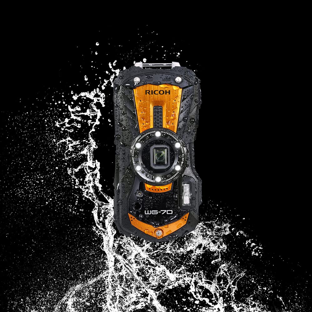 Amazon | RICOH WG-70 オレンジ リコー本格防水デジタルカメラ 14m防水  