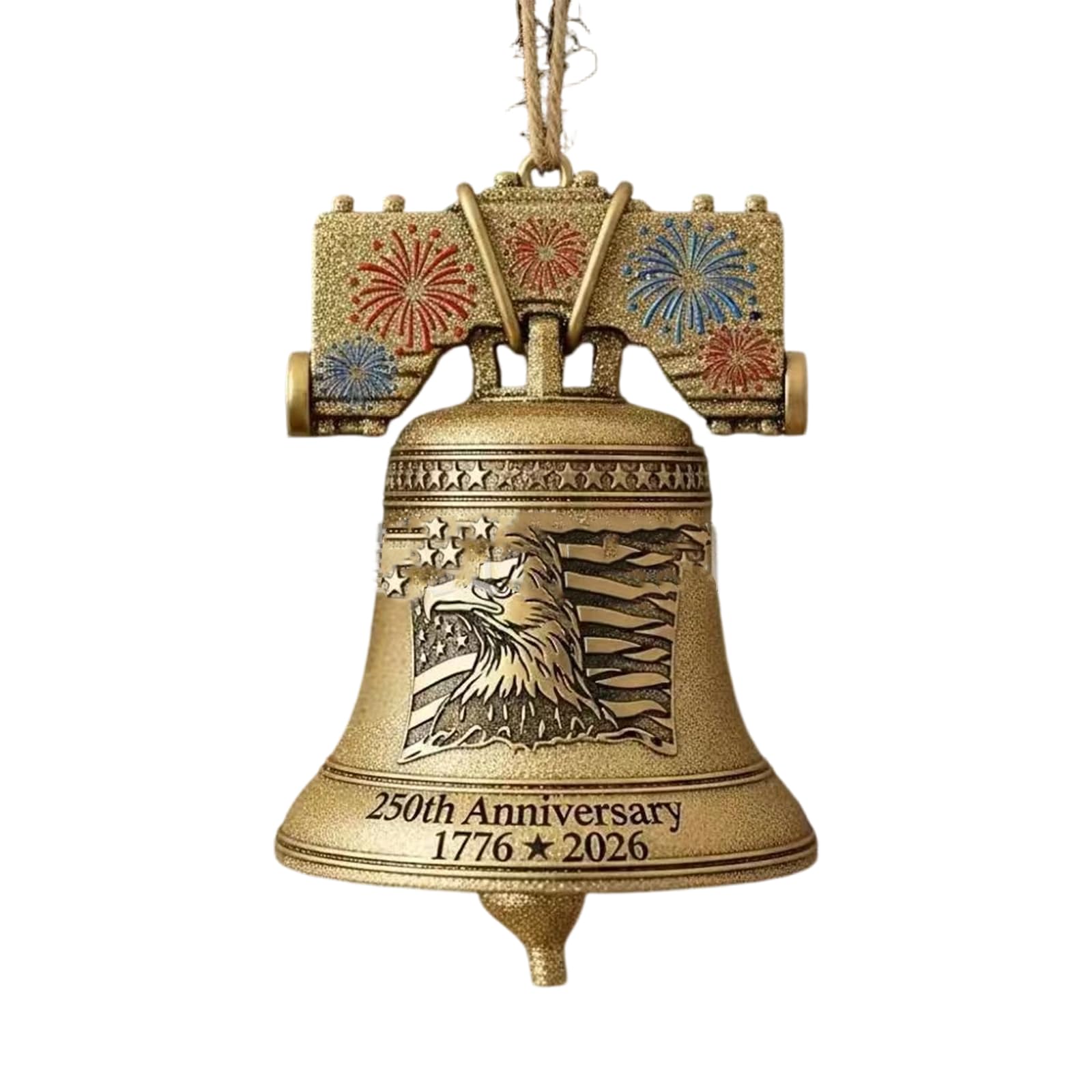 Yhplxyuus Handcrafted Collectible Bells Decoration Celebrating 250 Years Independence Festival Home Accent Ornament Commemorative Bells Ornament