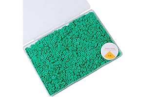 4000pcs Green Clay Beads Bracelet Making Kit, 6mm Flat Round Heishi Beads for Jewelry Making