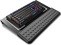 Vista 1 de Computer Tilt Keyboard Stand - Acrylic Ergonomic Keyboard Holder for Easy Typing Working, Keyboard Riser with Comfortable Wrist Rest for Keyboard