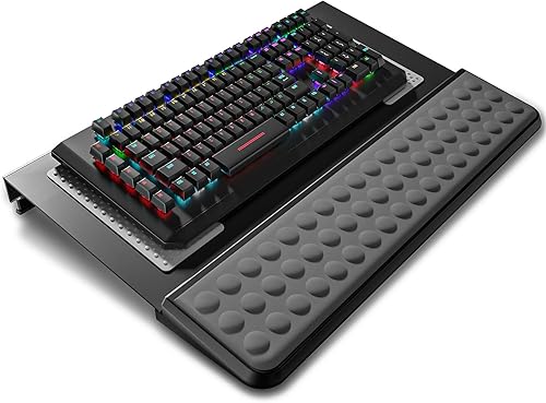 Computer Tilt Keyboard Stand - Acrylic Ergonomic Keyboard Holder for Easy Typing Working, Keyboard Riser with Comfortable Wrist Rest for Keyboard,