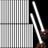 Honoson 48 Pcs White Glow Sticks Bulk 12'' 15 mm in Diameter for Wedding Festivals Raves Birthday Party Favors Supplies Glow Bright Light up Toys
