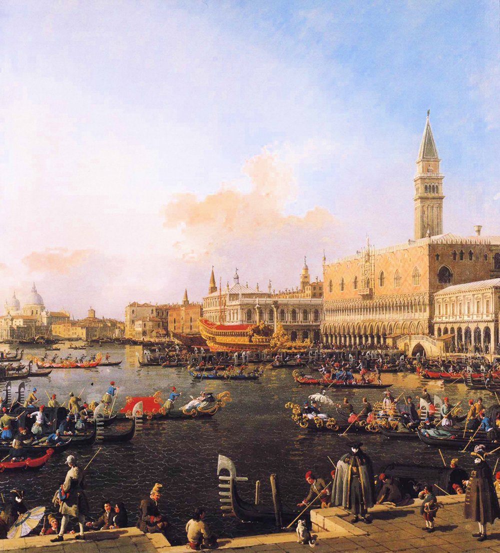Impresión mate de archivo de Canaletto, cuadro de Venecia pequeño que no genera reflejos