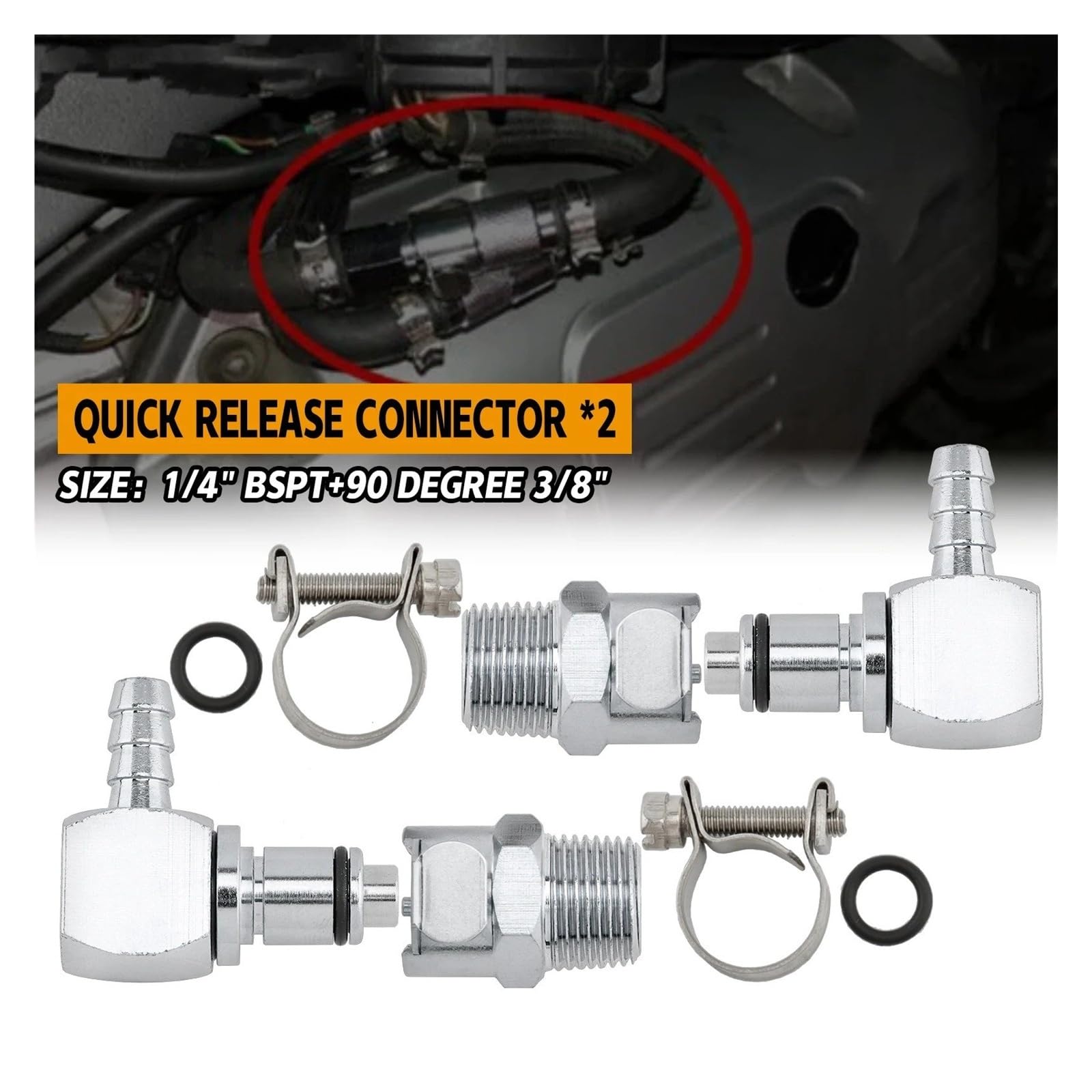 Pompe à Essence Kit De Raccord Rapide Durite D'essence Pour Ducati 748/916/996/998(Silver Set D)