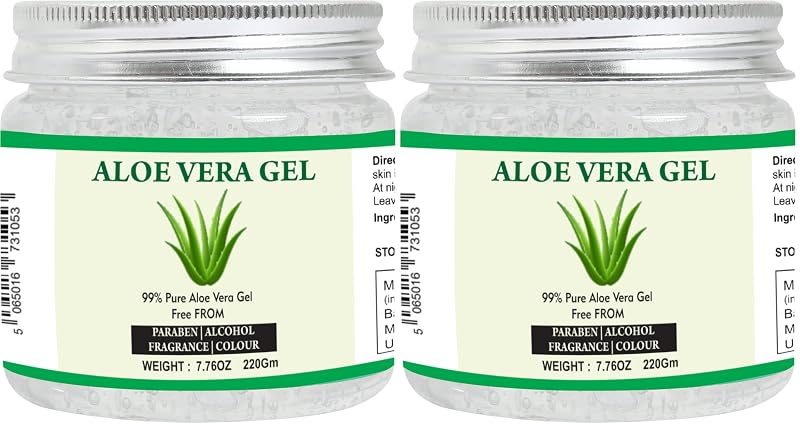 Gel de aloe vera Raslok, 240 g, pacote com 2