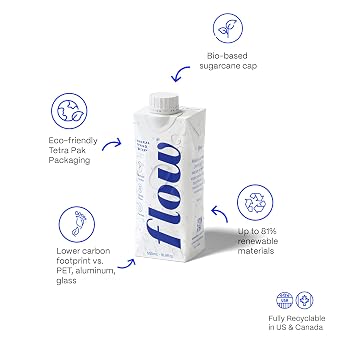 Flow Mineral Spring Water, Unflavored, 16.9 Fl Oz, 12 Pack