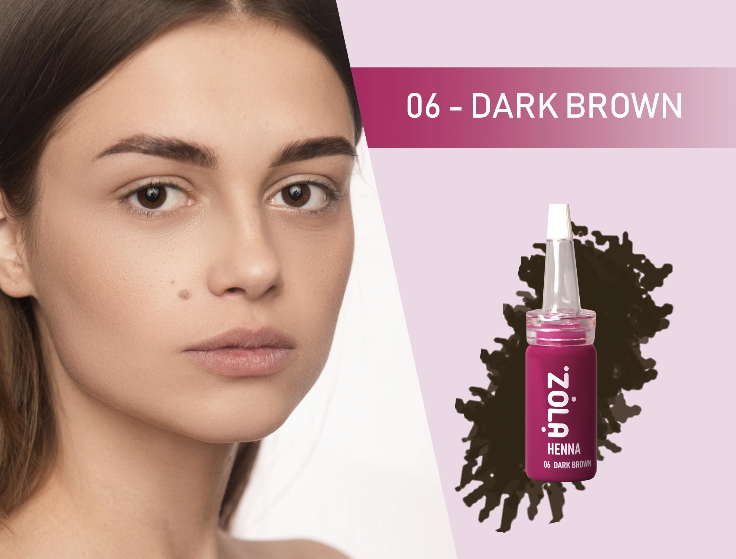 Zola Henné zestaw do brwi, 6 odcieni, 10 g