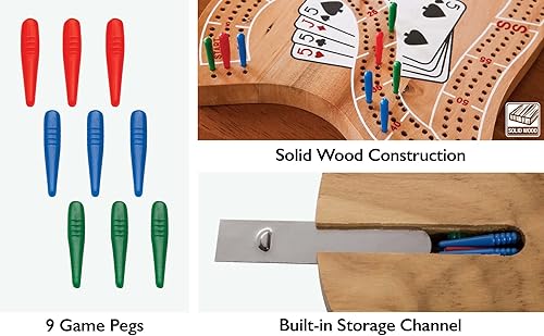 Miniatura 10 de Mainstreet Classics juego de Cribbage tradicional, de madera, 29 pulgadas (versión US)