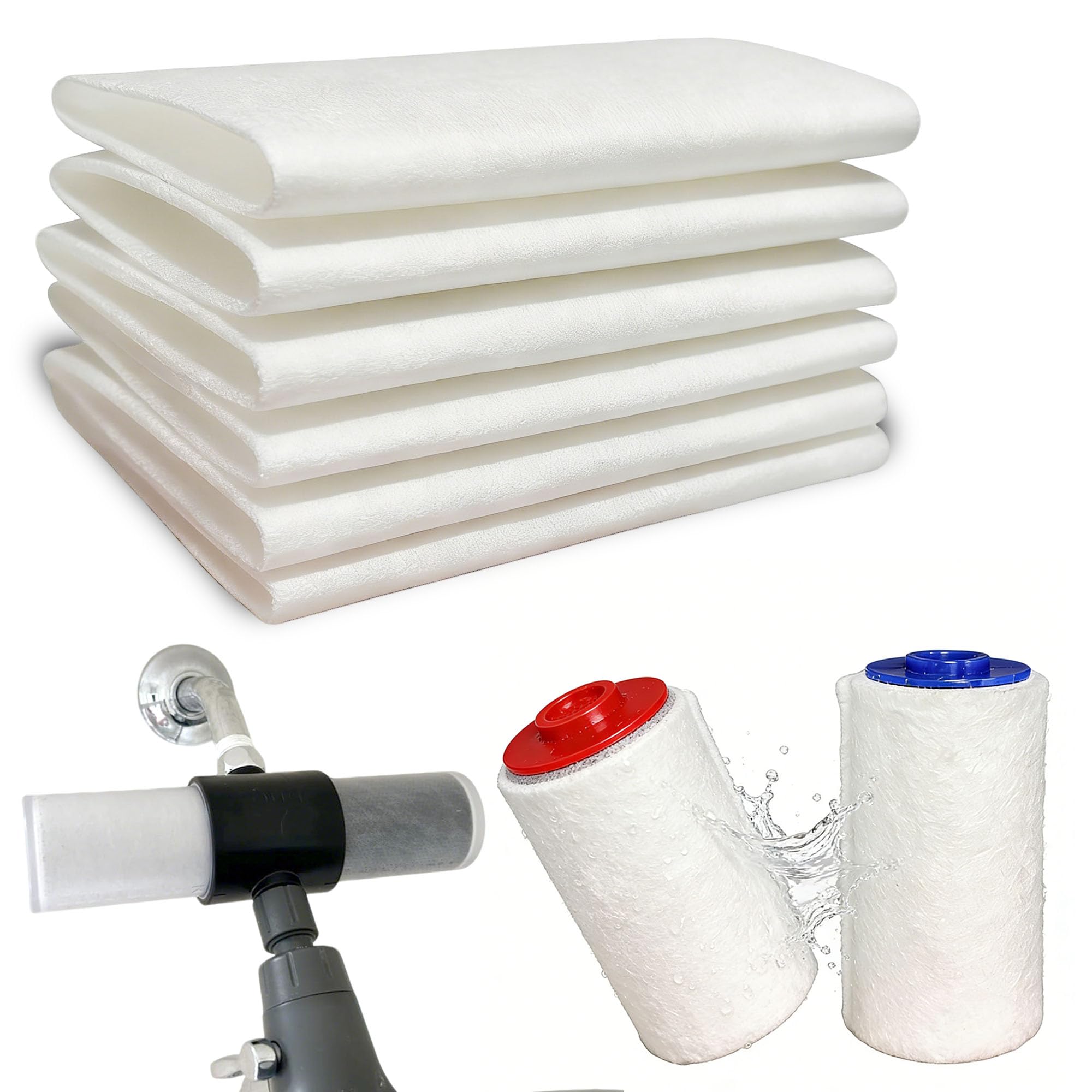xcivi Pre Filter Cotton Sleeve Compatible with Weddell Duo Shower Filter, Protect Your Skin & Hair From Rust, Dust, Sand And Other Impurities In Your Water, Easy Installation (6 PCS)